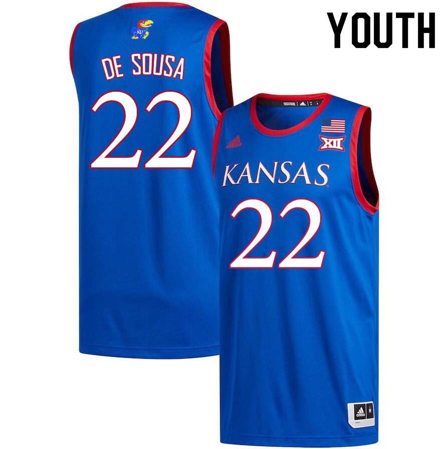 Youth #22 Silvio De Sousa Kansas Jayhawks College Basketball Jerseys Sale-Royal - Click Image to Close
